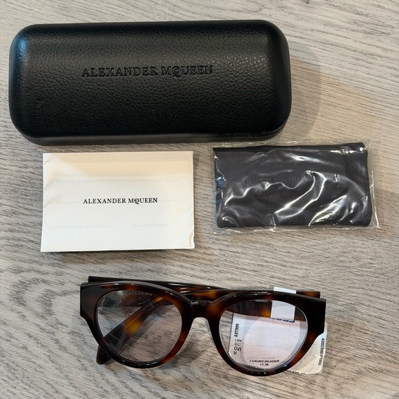 Alexander McQueen Accessories - Alexander McQueen Brown Tortoise Reader
